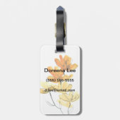 Étiquette À Bagage arrière - plan floral Abstrait (Dos Vertical)