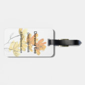 Étiquette À Bagage arrière - plan floral Abstrait (Dos horizontal)