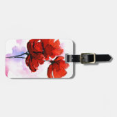 Étiquette À Bagage arrière - plan floral peint Abstrait 2 (Devant horizontal)