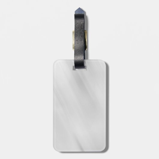 Étiquette À Bagage Arrière - plan gris élégant Plain simple professio (Dos Vertical)