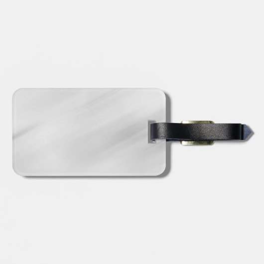 Étiquette À Bagage Arrière - plan gris élégant Plain simple professio (Dos horizontal)