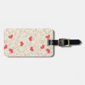 Étiquette À Bagage Arrière - plan mignon de coeurs (Devant horizontal)