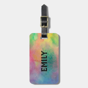 Étiquette À Bagage Arrière - plan monogramme personnalisé