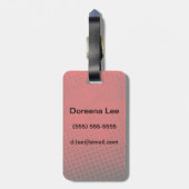 Étiquette À Bagage arrière - plan motif de demi-teintes (Dos Vertical)