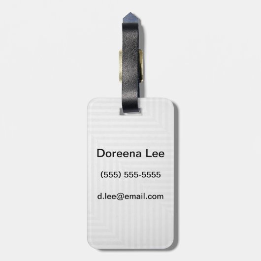 Étiquette À Bagage arrière - plan papier motif trié (Dos Vertical)