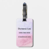 Étiquette À Bagage Arrière - plan peint à la main 11 d'aquarelle (Dos Vertical)