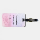 Étiquette À Bagage Arrière - plan peint à la main 11 d'aquarelle (Dos horizontal)