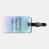 Étiquette À Bagage Arrière - plan peint à la main 12 d'aquarelle (Dos horizontal)