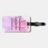 Étiquette À Bagage Arrière - plan peint à la main 5 d'aquarelle (Dos horizontal)