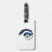 Étiquette À Bagage Arrière - plan personnalisable de noir d'orphelin (Dos Vertical)