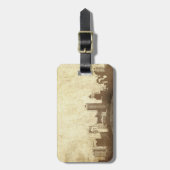 Étiquette À Bagage Arrière - plan sale de ville (Devant Vertical)