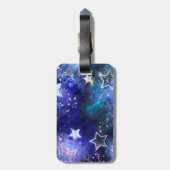 Étiquette À Bagage Arrière - plan spatial avec étoiles (Dos Vertical)