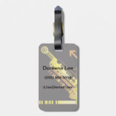 Étiquette À Bagage arrière - plan technique de demi-teintes 5 (Dos Vertical)