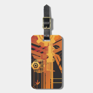 Étiquette À Bagage Arrière - plan tramé technique