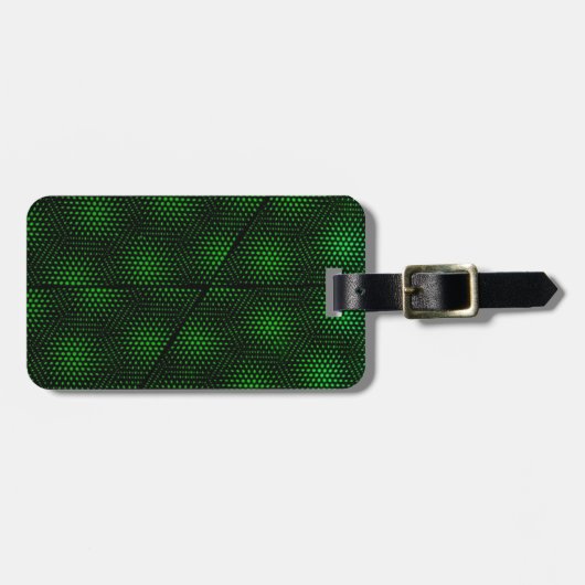 Étiquette À Bagage Arrière - plan vert abstrait (Devant horizontal)