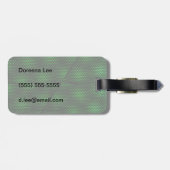 Étiquette À Bagage Arrière - plan vert abstrait (Dos horizontal)