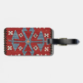 Étiquette À Bagage Arrow en Diamant Bleu Konya II 19e siècle Authenti (Dos horizontal)