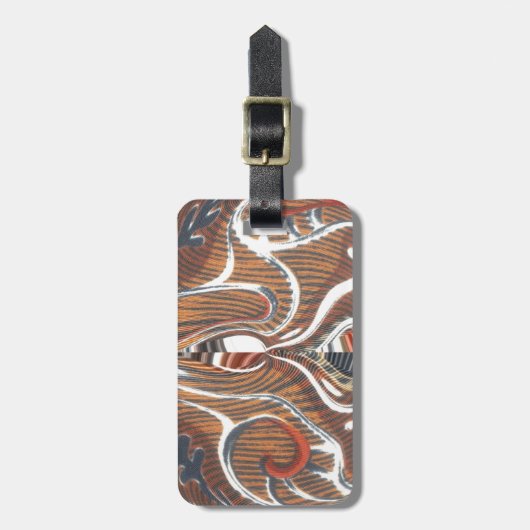 Étiquette À Bagage Art Abstrait africain (Devant Vertical)
