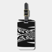 Étiquette À Bagage Art Abstrait africain (Devant Vertical)