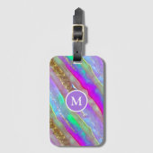 Étiquette À Bagage Art Abstrait en verre (Devant Vertical)