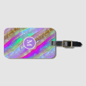 Étiquette À Bagage Art Abstrait en verre (Devant Horizontal)