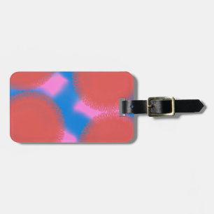 Étiquette À Bagage art abstrait rouge rose et bleu 56789