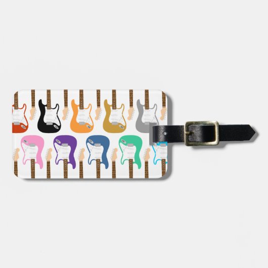 Étiquette À Bagage Art de bruit de guitare électrique (Devant horizontal)