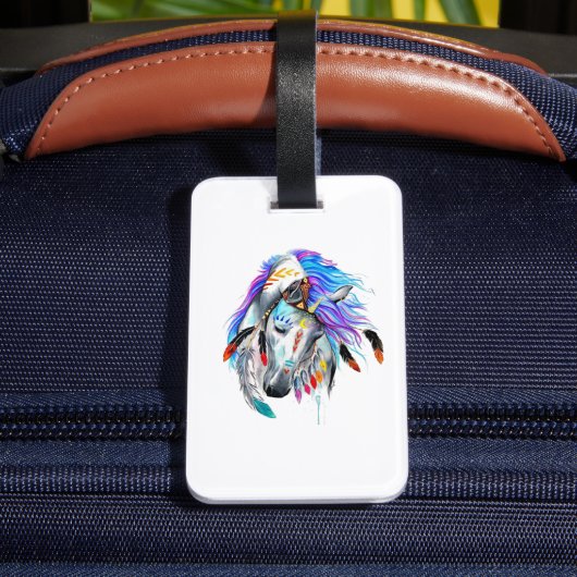 Étiquette À Bagage Art de cheval (Verso Insitu 4)