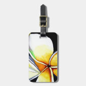 Étiquette À Bagage Art de fleur de Frangipani (Devant Vertical)
