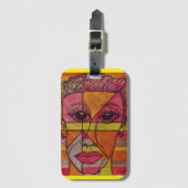 Étiquette À Bagage Art de LuckyPen (Devant Vertical)