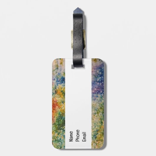 Étiquette À Bagage Art de style monet (Dos Vertical)