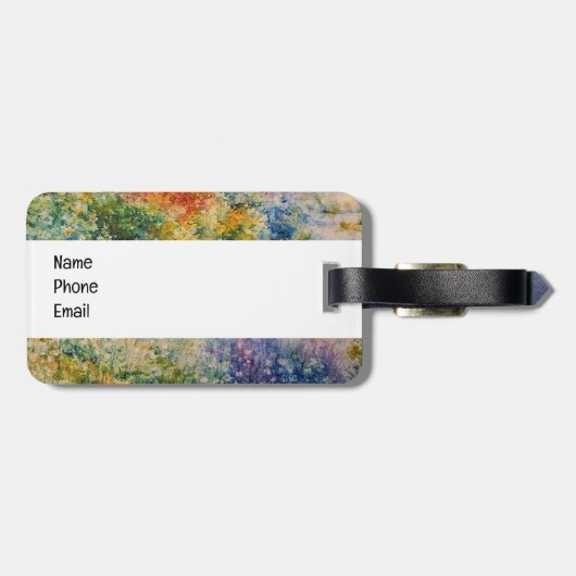 Étiquette À Bagage Art de style monet (Dos horizontal)