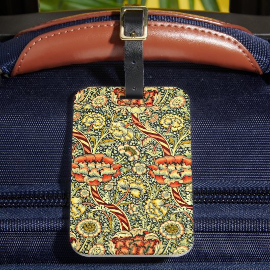 Étiquette À Bagage Art de William Morris, motif floral, (Insitu Rectoal 2)