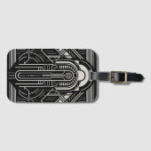 Étiquette À Bagage Art déco (Devant Horizontal)