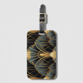 Étiquette À Bagage Art déco (Devant Vertical)