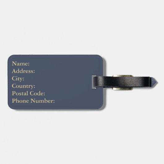 Étiquette À Bagage Art deco design (Dos horizontal)