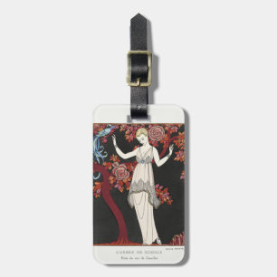 Étiquette À Bagage Art Déco George Barbier Mode Vintage Oiseaux Art