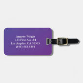 Étiquette À Bagage Art des étoiles célestes de la magie violette (Devant horizontal)