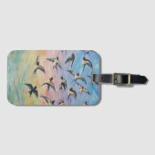 Étiquette À Bagage art des oiseaux migrateurs (Devant Horizontal)