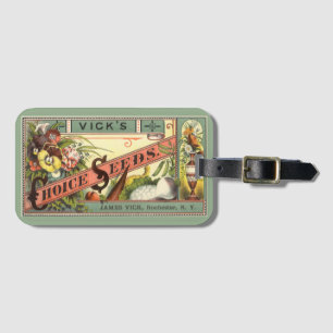 Étiquette À Bagage Art d'étiquette de paquet de graines vintage, grai
