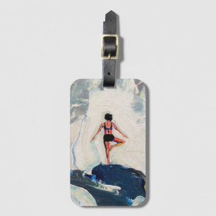 Étiquette À Bagage Art du Yoga : Beauté Équilibrée (Peinture à l'Huil