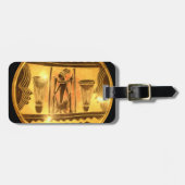 Étiquette À Bagage Art Ethnique Africain d'or Imprimer (Devant horizontal)