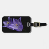 Étiquette À Bagage Art floral pourpre (Devant horizontal)