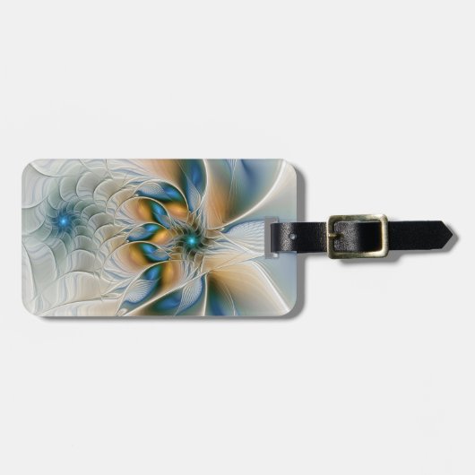 Étiquette À Bagage Art Fractal De L'Imaginaire Abstrait En Plein Esso (Devant horizontal)