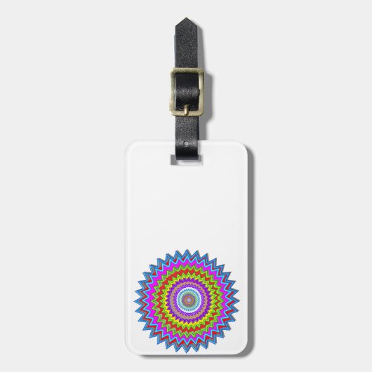 Étiquette À Bagage Art heureux de Chakra (Devant Vertical)