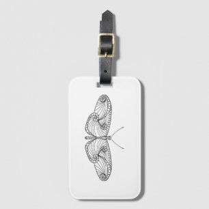 Étiquette À Bagage Art inspiré de papillon