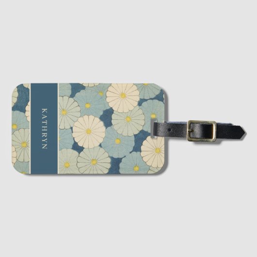 Étiquette À Bagage Art japonais vintage (Devant Horizontal)