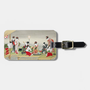 Étiquette À Bagage Art japonais vintage Utagawa Toyohiro Impression