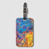 Étiquette À Bagage Art liquide abstrait (Devant Vertical)