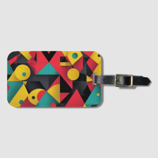 Étiquette À Bagage Art moderne Abstrait géométrique audacieux